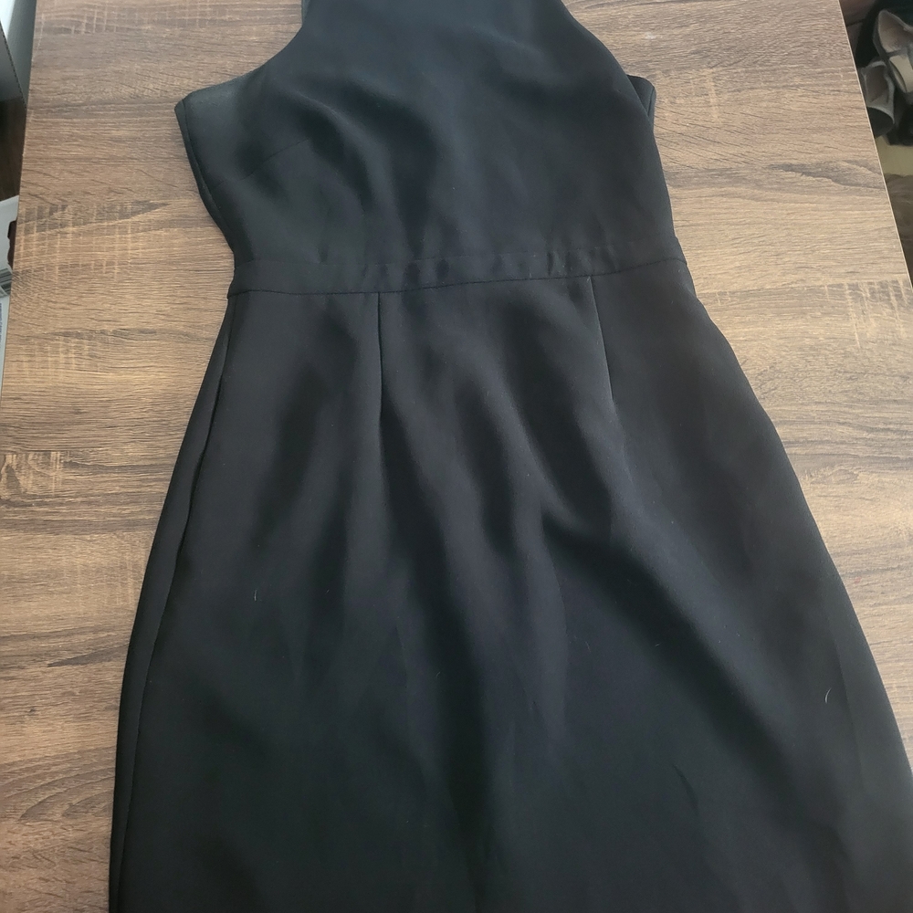 J. Crew One Shoulder Black Dress